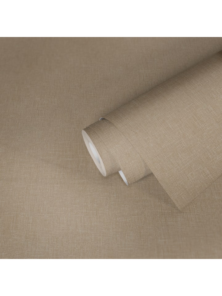 Tapete Rough Weave in Karamellbeige