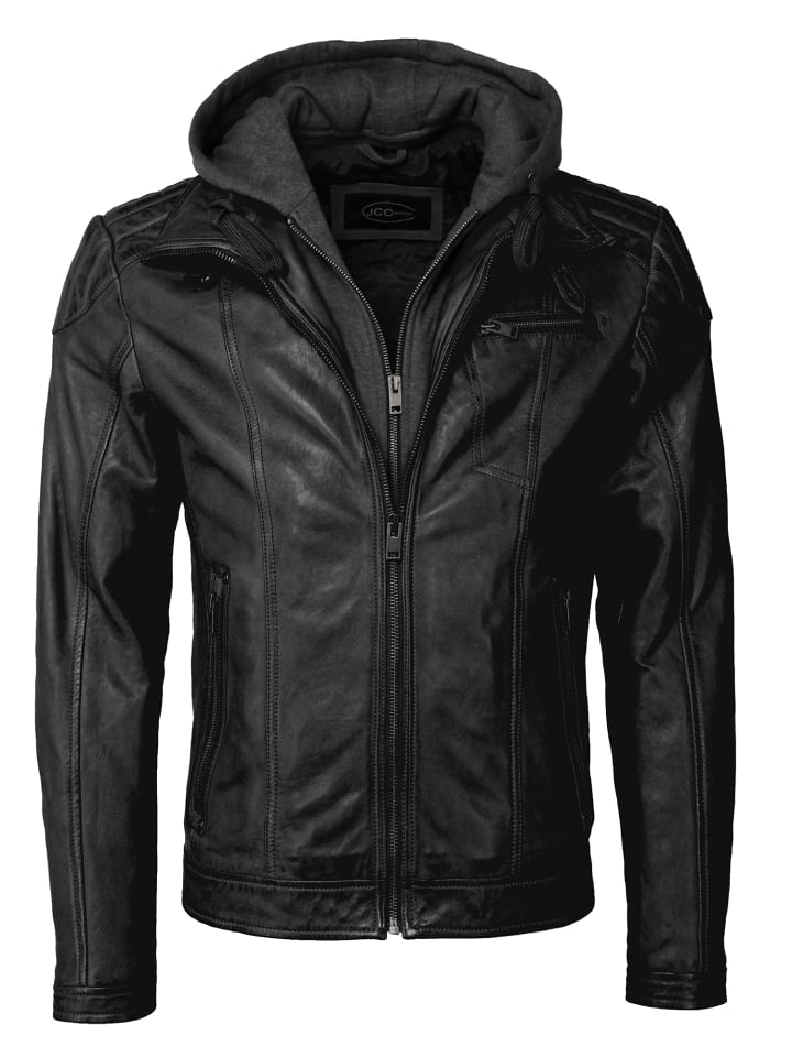 Lederjacke 310-19-222 in schwarz