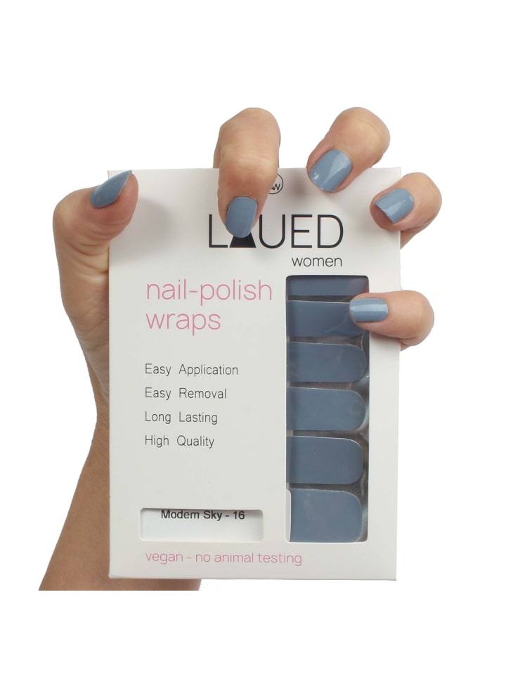 LAUED vegane Nagelfolien solid blue in Modern Sky