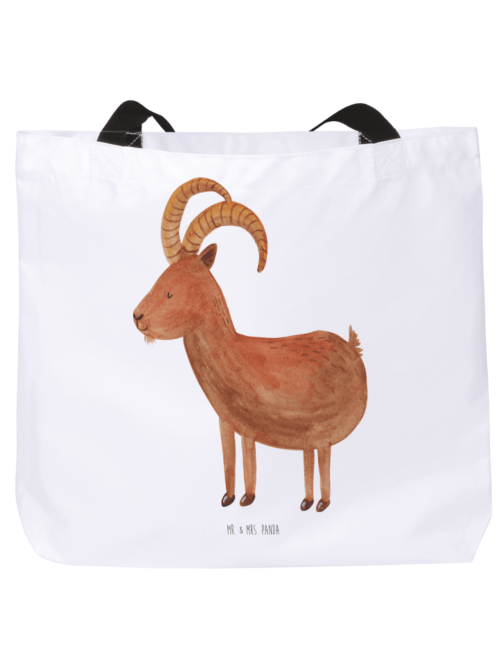 Tasche Sternzeichen Steinbock ohne Spruch in Weiß