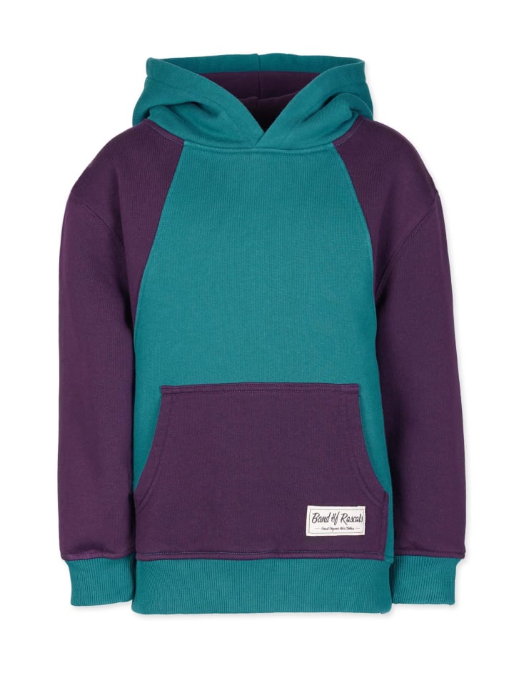 Kapuzenpullover " Spear " in petrol-dark-purple