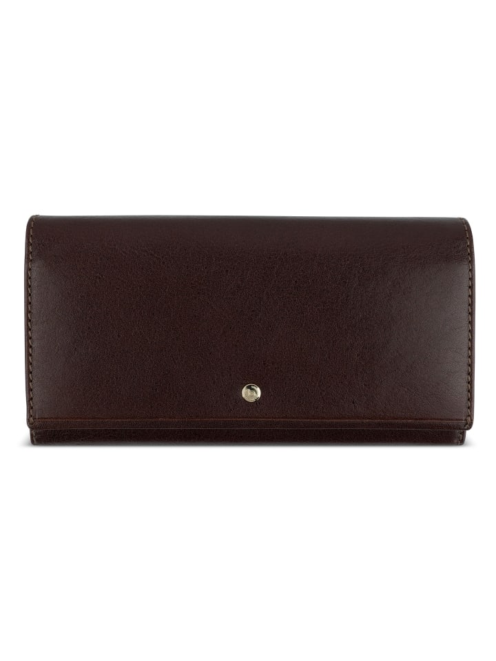 Neaples Geldbörse RFID Schutz Leder 19 cm braun