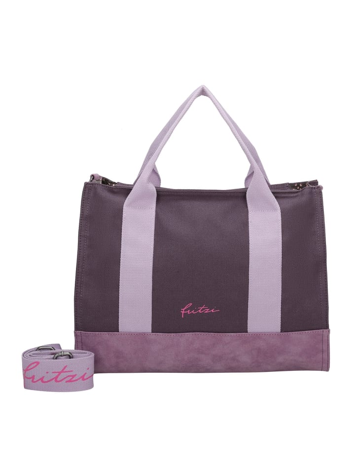 Canvas Handtasche 40 cm plumy