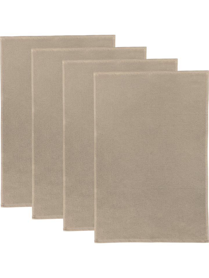 Baumwolle Frottier-Geschirrtuch 4er-Pack in beige