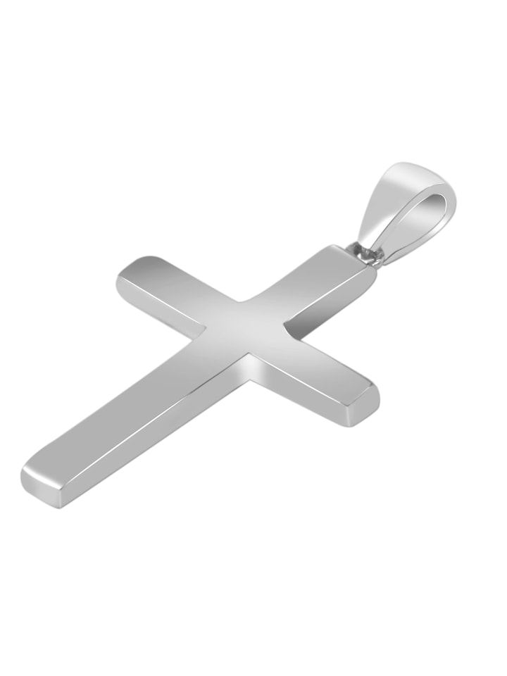 Unisex Halskette mit Anhänger – Kreuz aus 925 Silber in silber