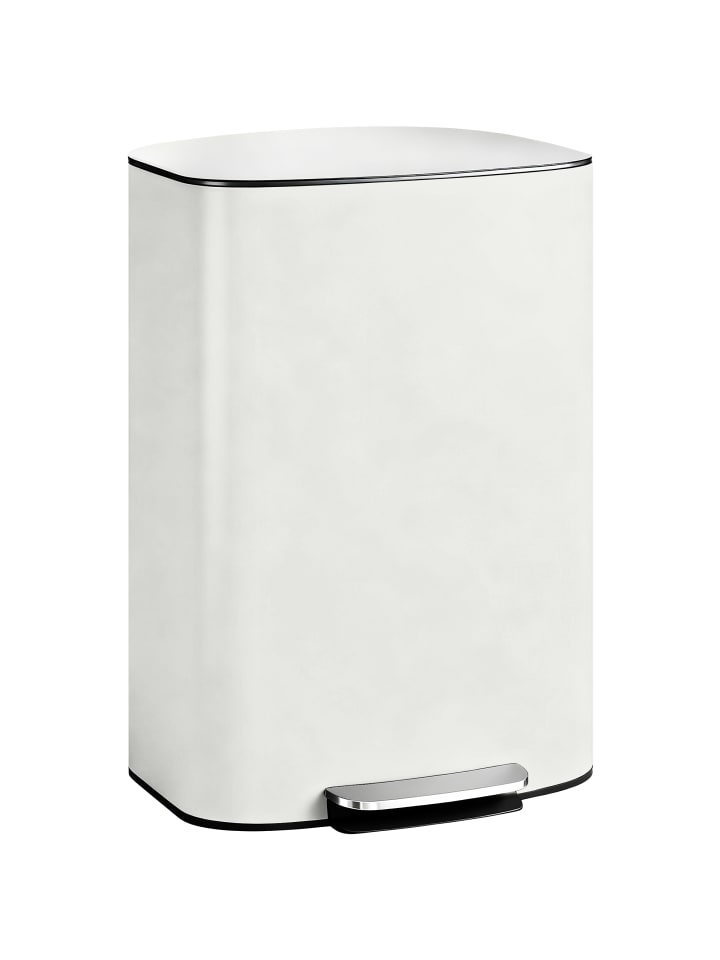 Küchen-Mülleimer in Cremeweiß 45,1L x 36,5B x 62,2H cm