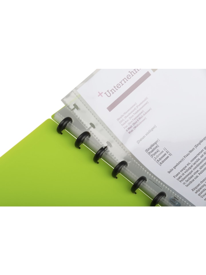 Ringmappe manageMe! Information-Manager A4 25 Hüllen grasgrün