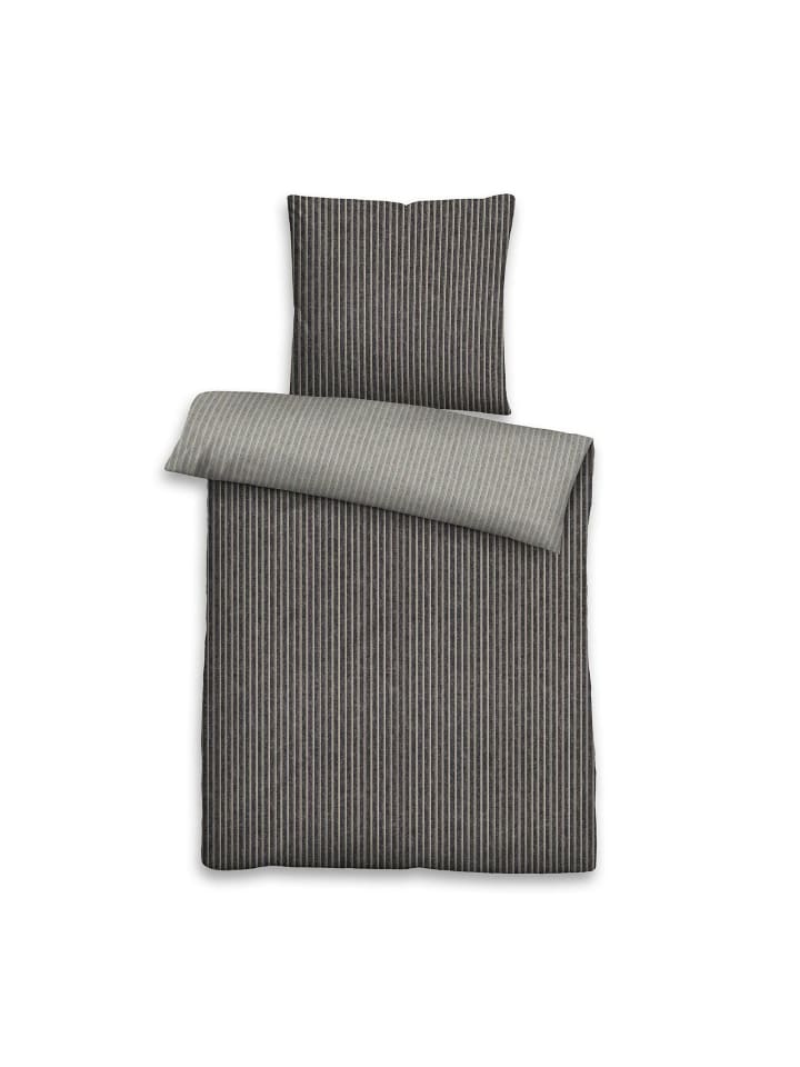 Bettwäsche Melange Flanell in grau