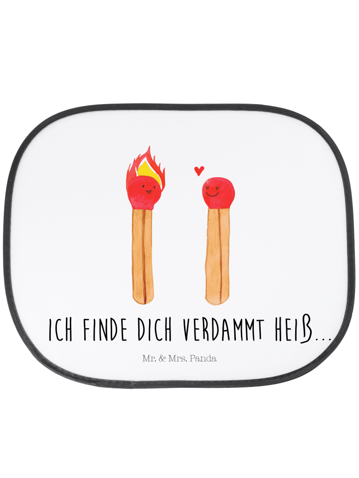 Auto Sonnenschutz Streichhölzer mit Spruch in Weiß
