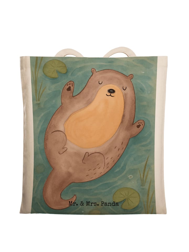 Shopper Otter Umarmen Design ohne Spruch in Weiß