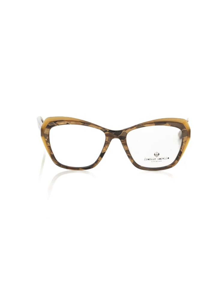 Beige Acetat Damen Brille Fassung