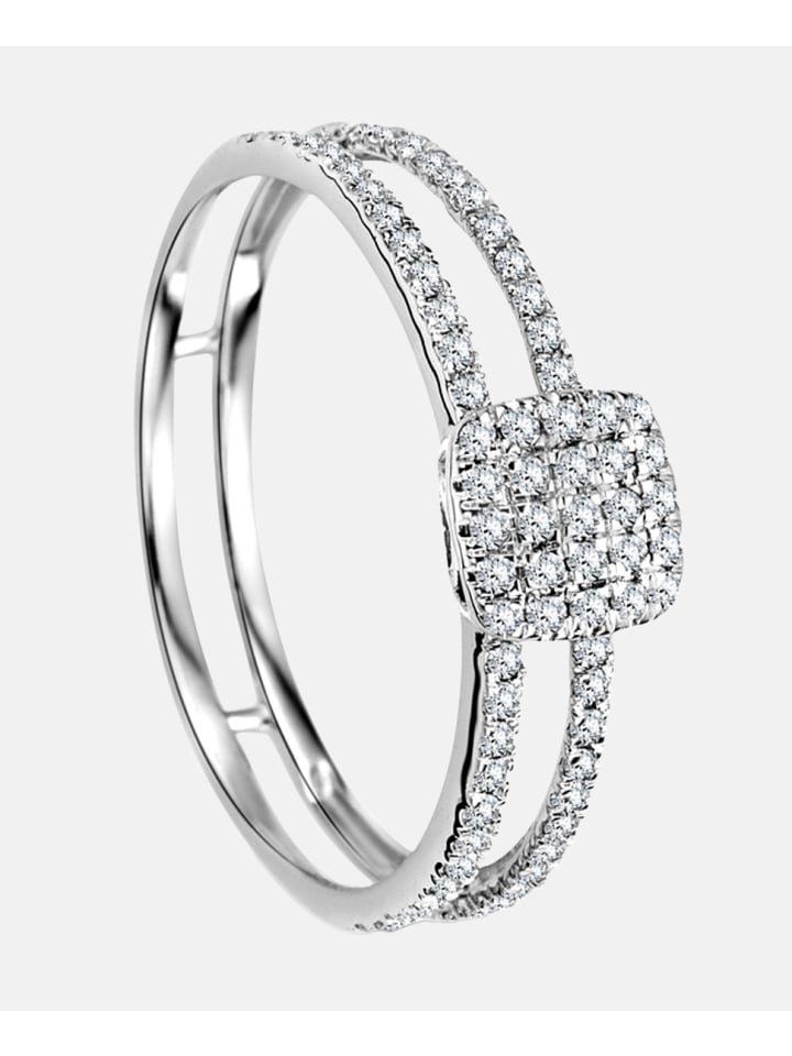 Ring aus 375 Weißgold mit Diamant