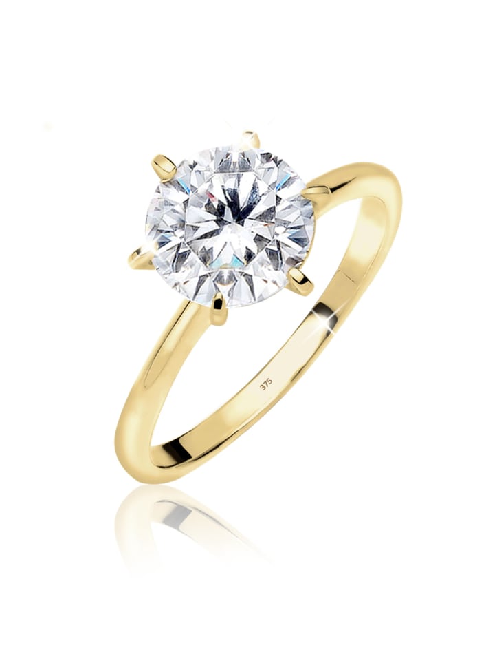 Ring 375 Gelbgold in Weiß