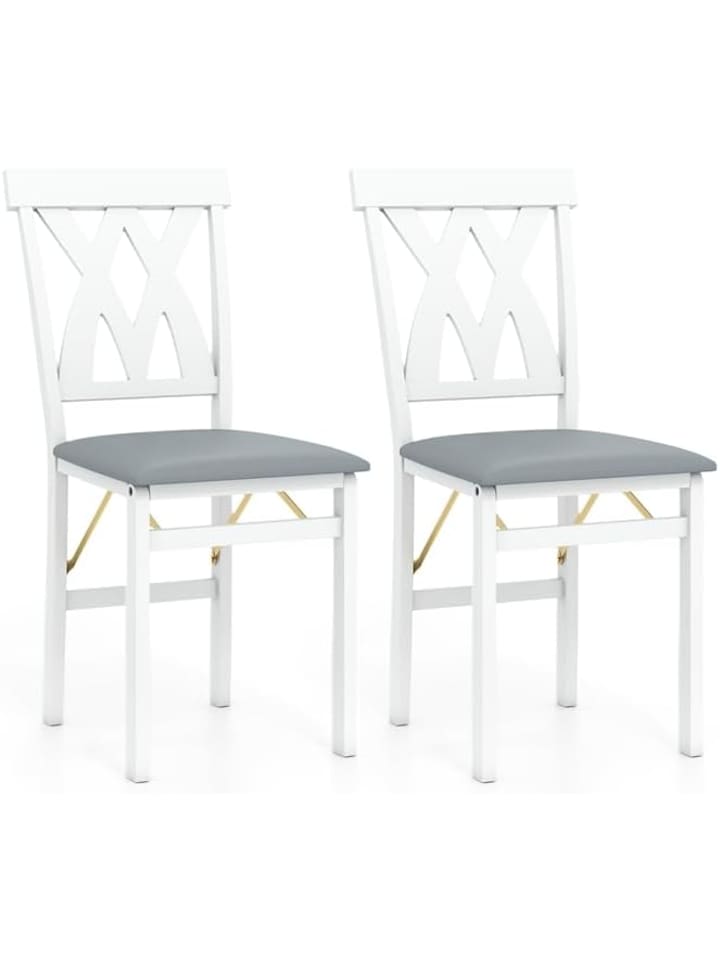2er Set Esszimmerstühle in Weiß