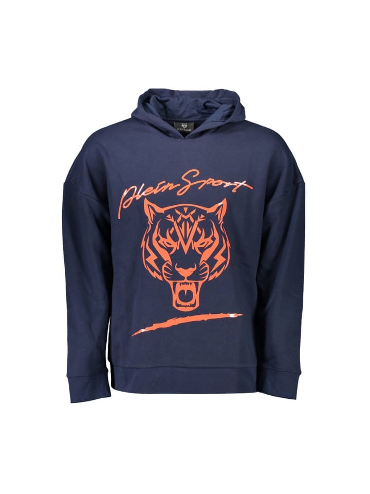 Blau Baumwolle Herren Sweatshirt