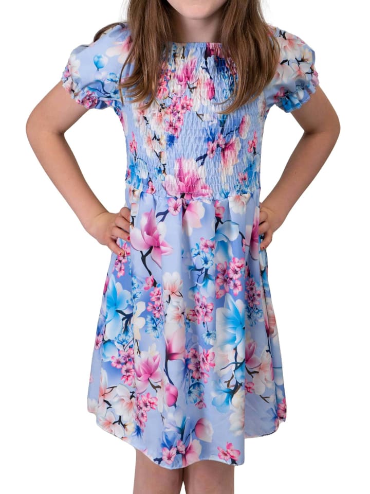 Kleid in Blau - Bunt