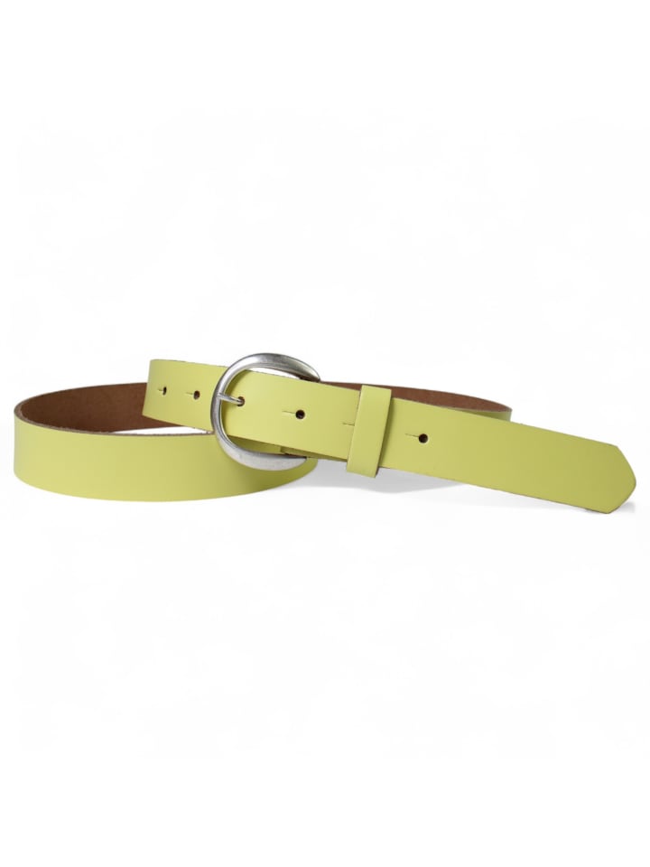Ledergürtel in Lemon