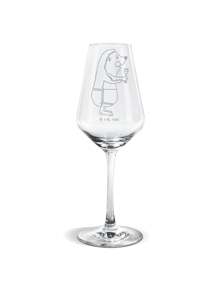 Weinglas Igel Wein ohne Spruch in Transparent