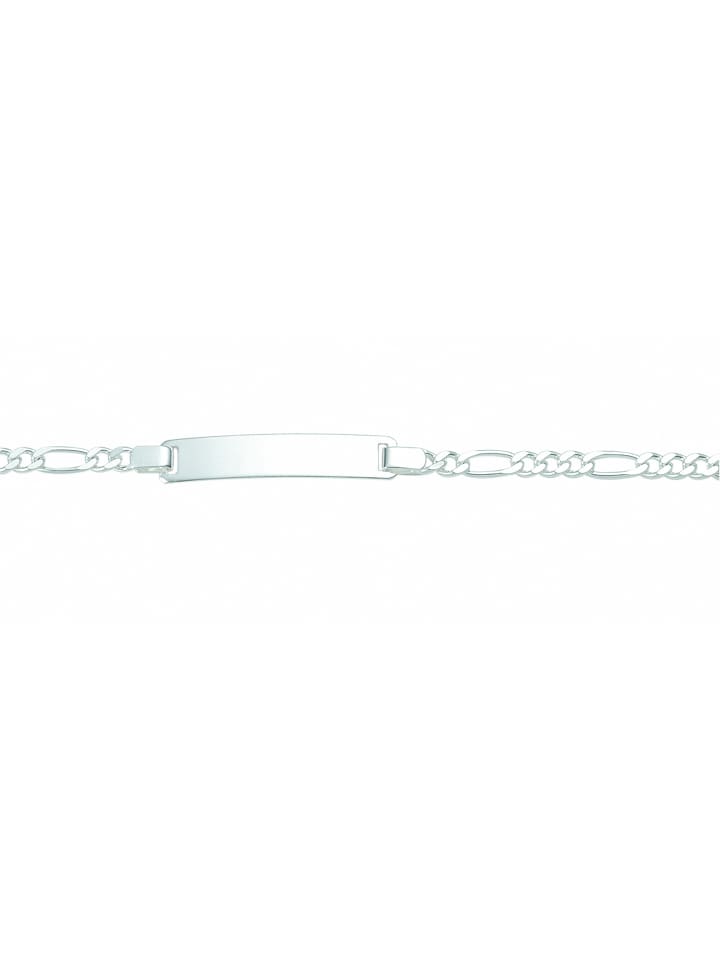 Damen 925 Silber Figaro Armband 18,5 cm Ø 3,1 mm in silber