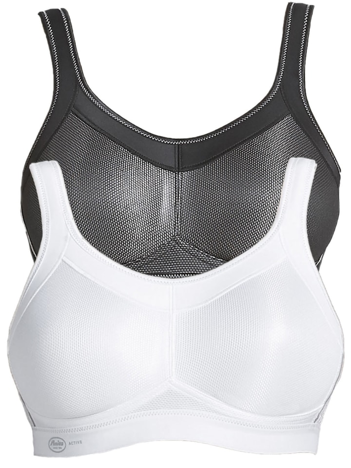 Sport BH momentum in Schwarz Weiss