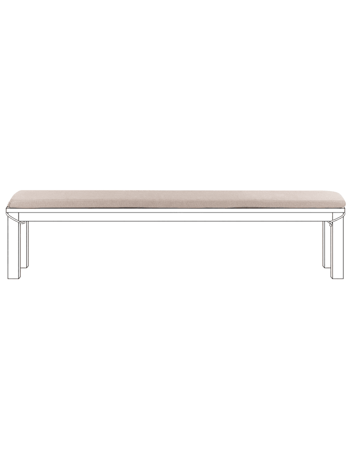 Auflagen MONSANO in Beige - (W) 168 x (H) 5 x (L) 35 cm