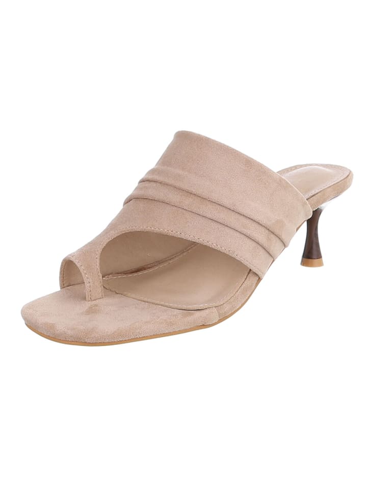 High-Heel Sandalette in Hellbraun