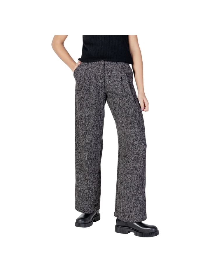 Schwarz Polyester Schlaghose