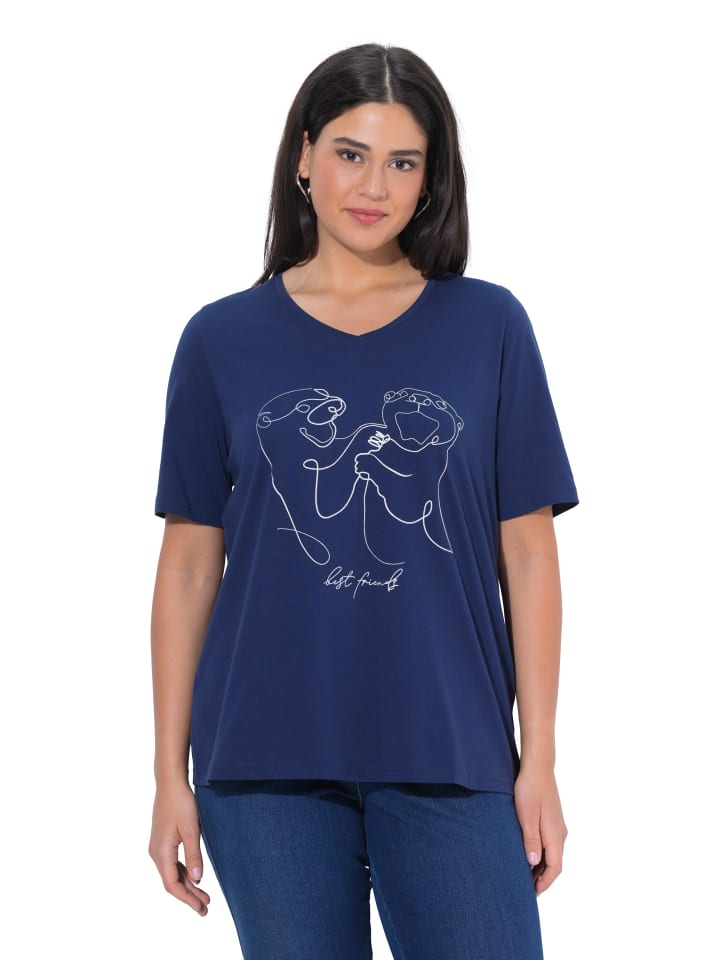 Shirt in tintenblau