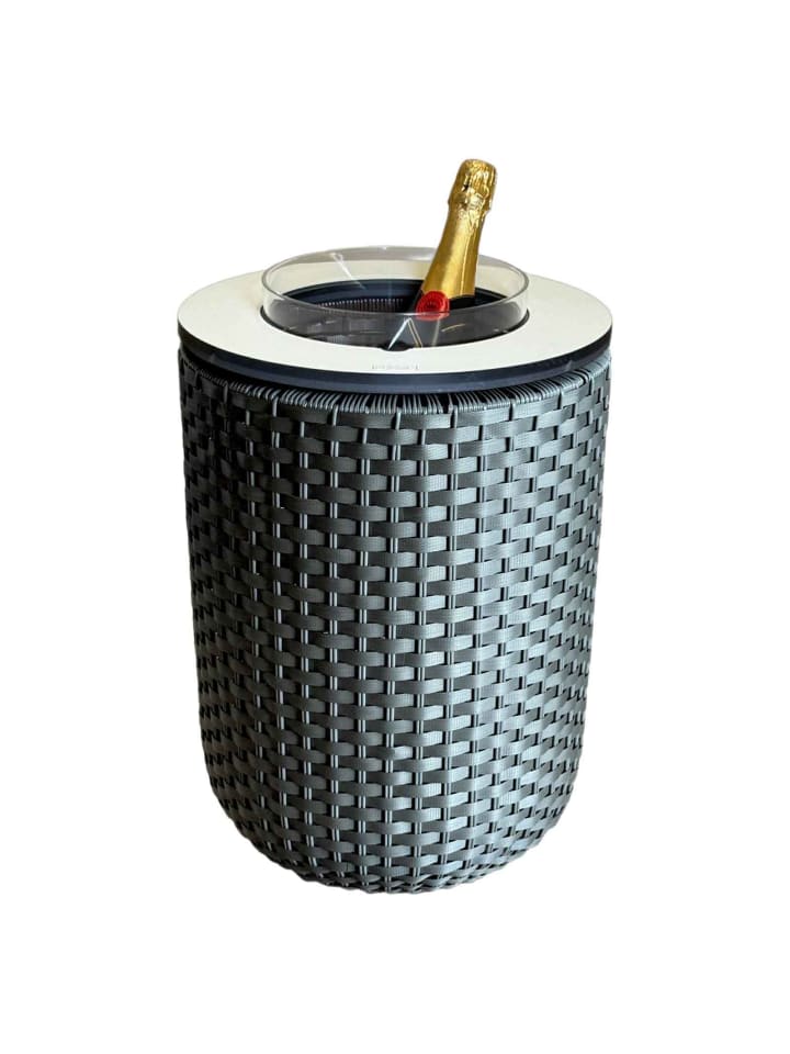 4-in-1 Loungetisch mit Acryl-Kühler London in Anthrazit-Champagner 50 cm