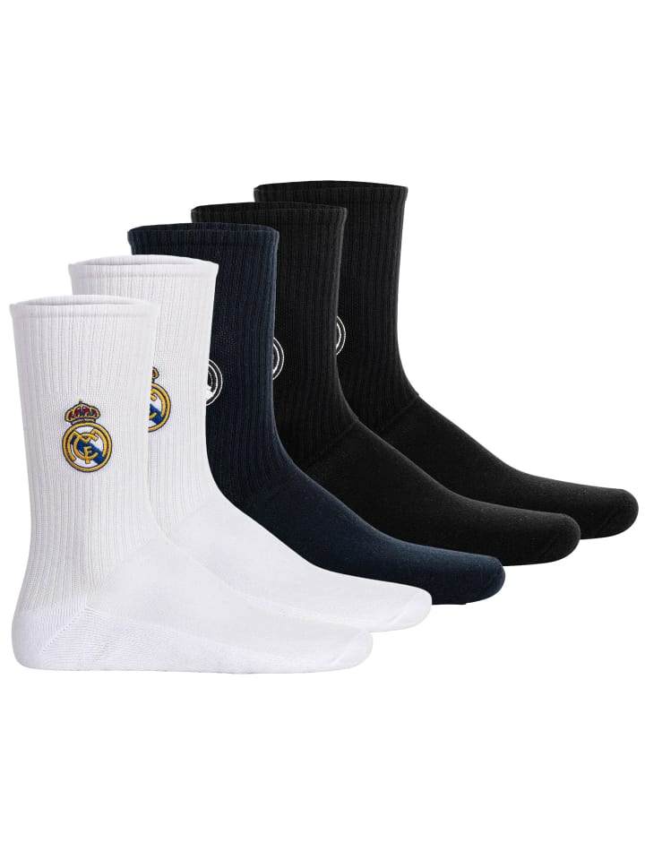 Socken 5er Pack in Weiß/Dunkelblau/Schwarz