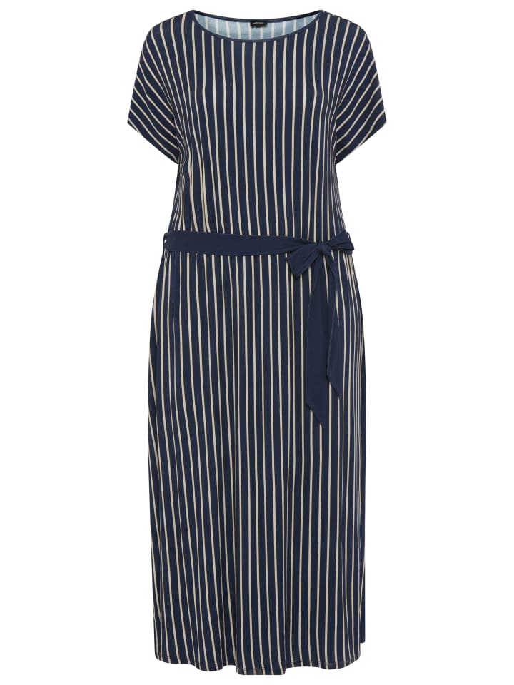 Maxikleid in navy-beige