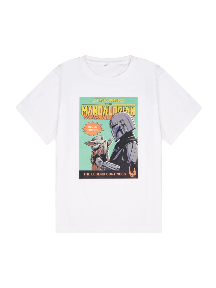 T-Shirt Star Wars The Mandalorian in Weiß