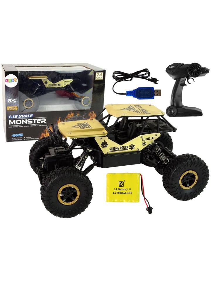 Auto RC High Wheels 1:18 Kunststoff Schwarz Gold