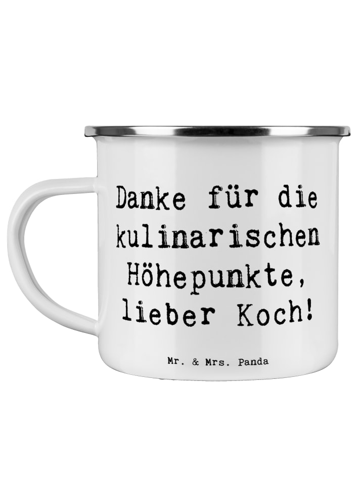Becher Spruch Koch Dankeschön mit Spruch in Weiß