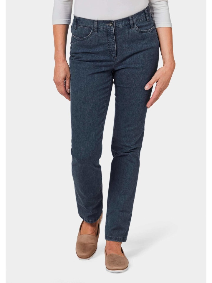 Denimhose mit Stretchkomfort in dunkelblau