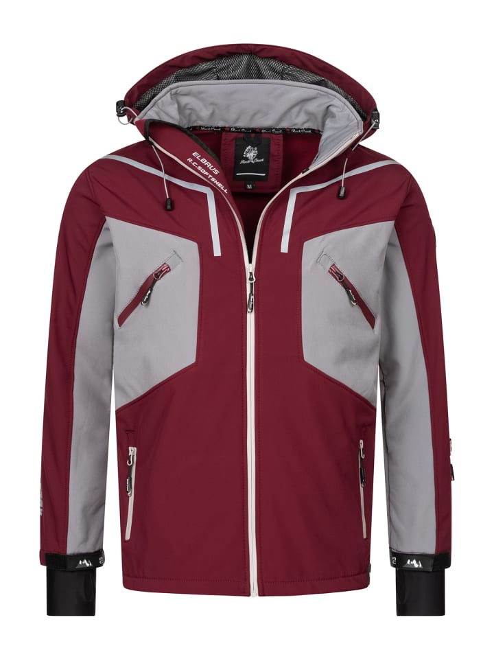 Softshelljacke in Weinrot