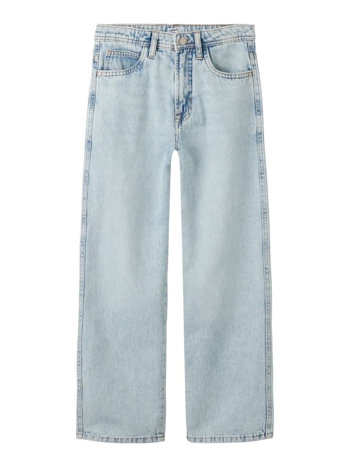 Jeans in Light Blue Bleached Denim