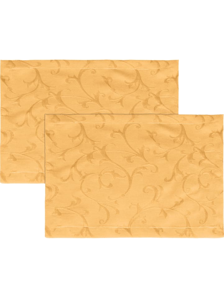 Jacquard Tischset 2er-Pack Düsseldorf in gelb