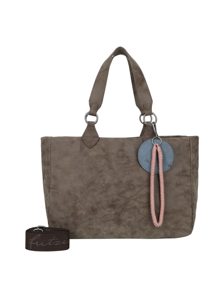 Izzy Vintage Shopper Tasche 42 cm dark brown