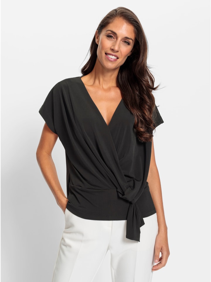 Wickelshirt in schwarz