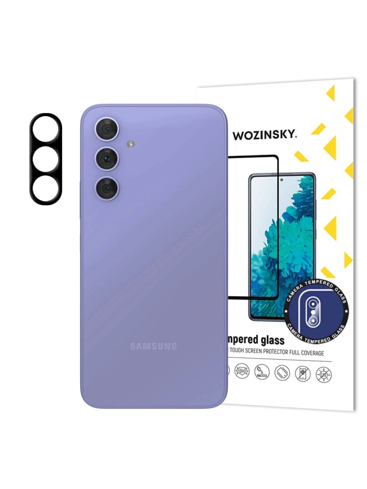 Full Camera Glass gehärtetes kompatibel mit Samsung Galaxy A16 5G in Schwarz
