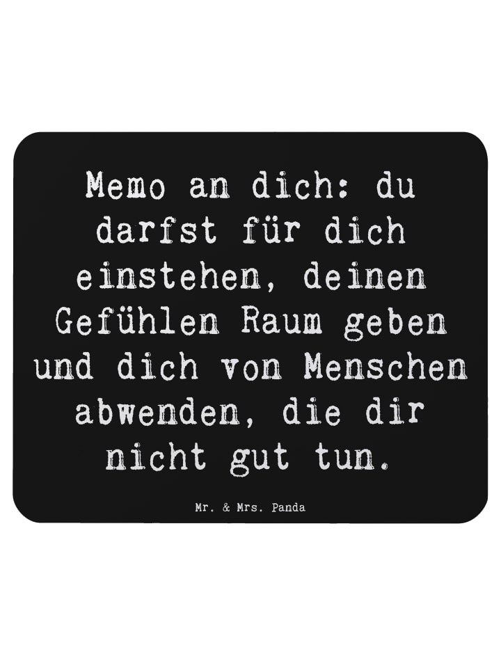 Maus Pad Spruch Gefühle Freiheit mit Spruch in Schwarz