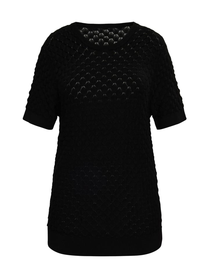 Women Strick Pullover in Schwarz