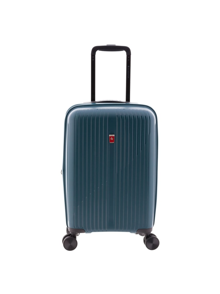 5000 4 Rollen Kabinentrolley 55 cm mit Dehnfalte petrol