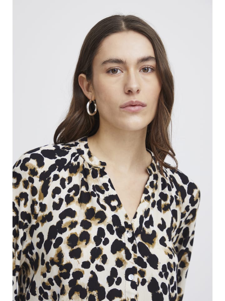 Langarm - Hemd IHMARRAKECH Regular fit in Tannin Leo Aop