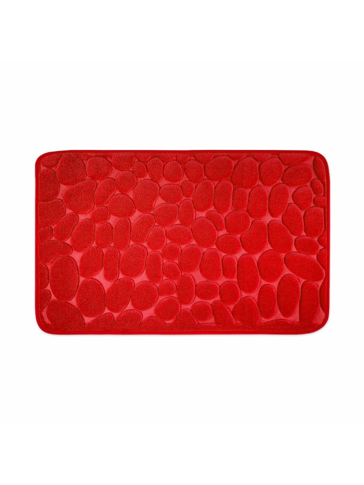 weiche Memoryschaum Badematte LONDON in Rot