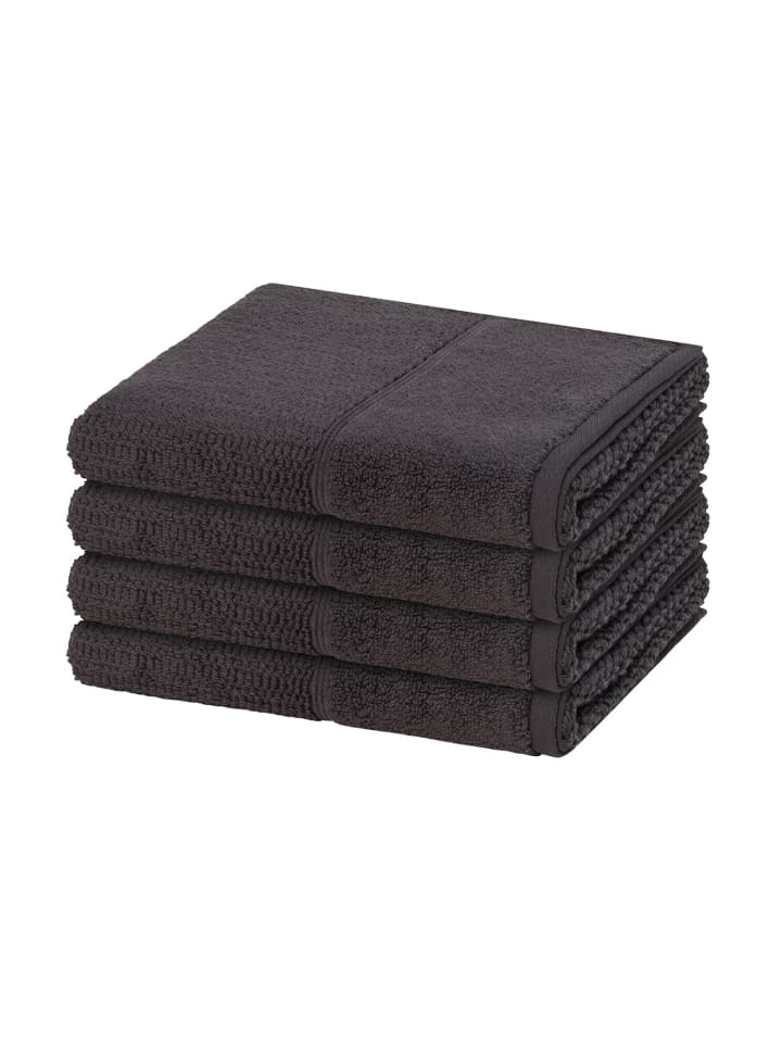 4 X Handtuch im Set Pearl in Graphite
