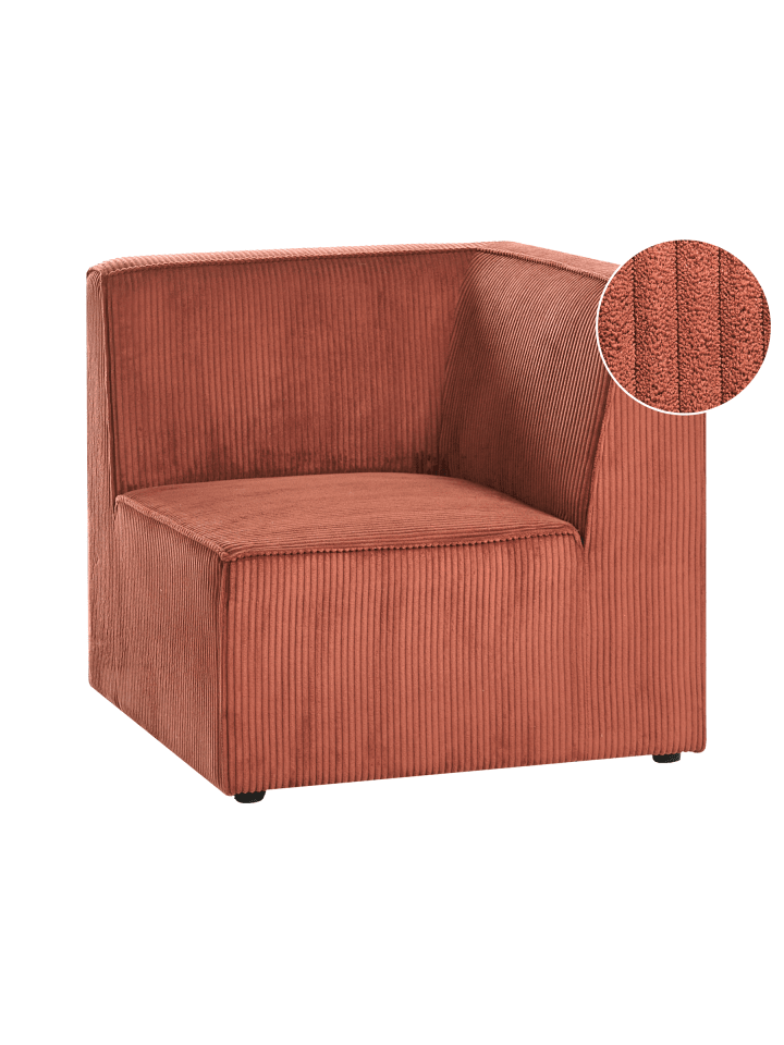 Sofaelement LEMVIG in Braun - (W) 83 x (H) 78 x (L) 83 cm rechtsseitig