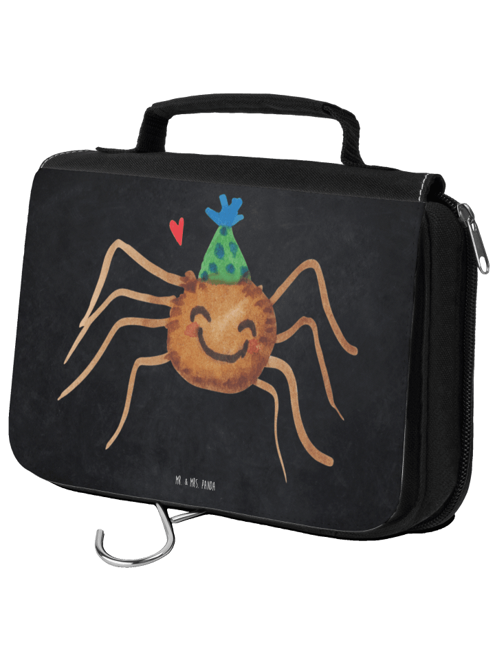 Kosmetiktasche Spinne Agathe Party ohne Spruch in Kreidetafel