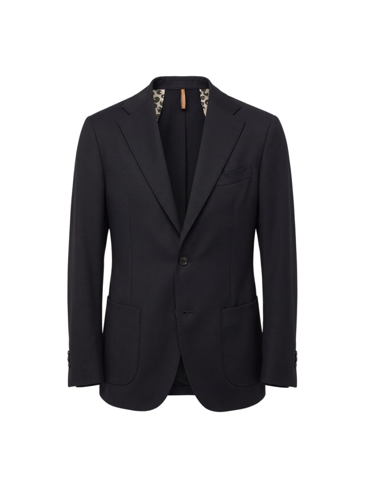 Schwarz Polyester Herren Sakko
